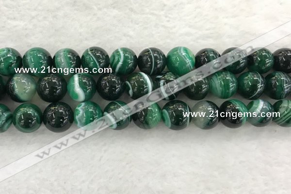 CAA2016 15.5 inches 16mm round banded agate gemstone beads