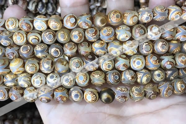 CAA3869 15 inches 8mm round tibetan agate beads wholesale