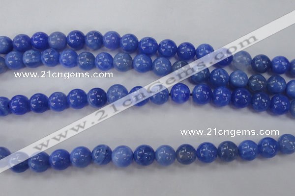 CAG4302 15.5 inches 8mm round dyed blue fire agate beads