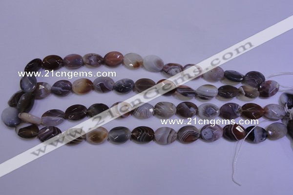 CAG4463 15.5 inches 12*16mm faceted oval botswana agate beads