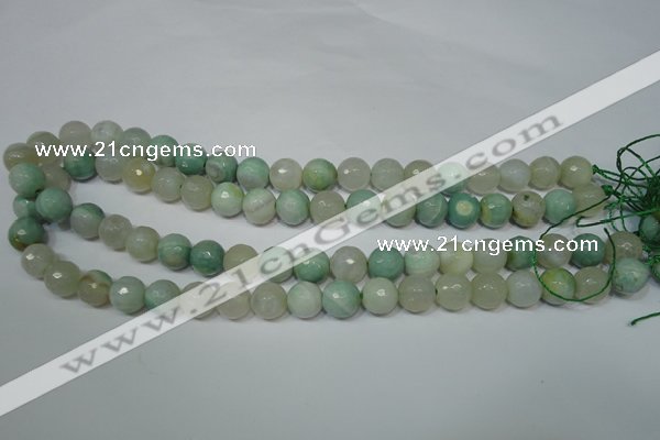 CAG4813 15 inches 10mm faceted round fire crackle agate beads