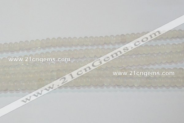 CAG6520 15.5 inches 4*6mm rondelle Brazilian white agate beads