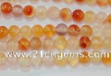 CAG7130 15.5 inches 4mm round red agate gemstone beads