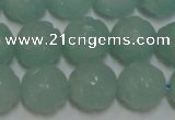CAM1124 15.5 inches 12mm carved round amazonite beads wholesale