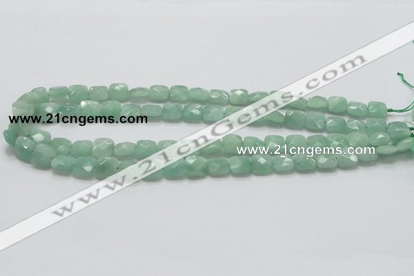 CBJ32 15.5 inches 10*10mm faceted square jade beads wholesale