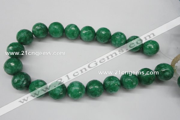 CCN1229 15.5 inches 20mm faceted round candy jade beads wholesale