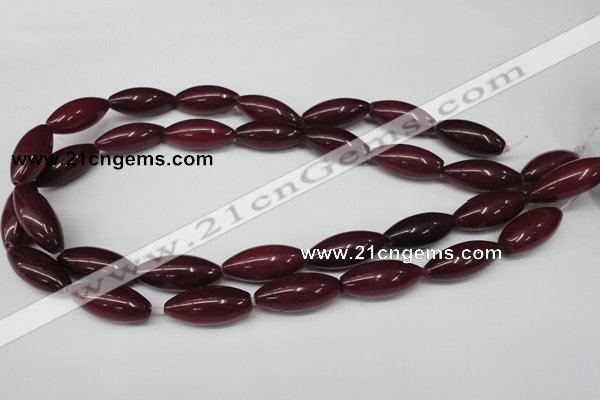 CCN132 15.5 inches 10*25mm rice candy jade beads wholesale