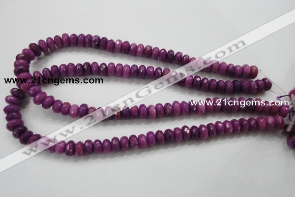 CCN1374 15.5 inches 6*10mm faceted rondelle candy jade beads