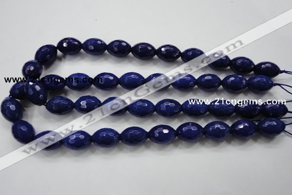 CCN1475 15.5 inches 13*18mm faceted rice candy jade beads wholesale