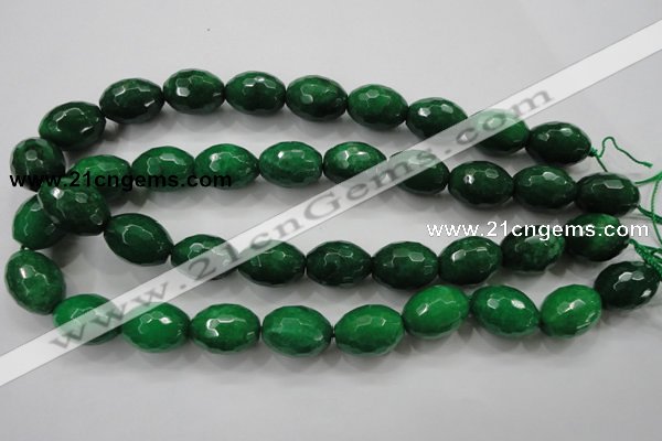 CCN1486 15.5 inches 15*20mm faceted rice candy jade beads wholesale