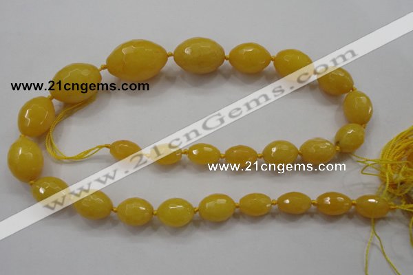 CCN1513 15.5 inches 10*14mm – 20*30mm faceted rice candy jade beads