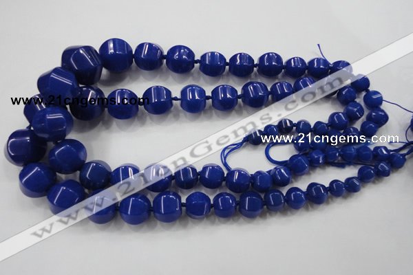 CCN1536 15.5 inches 8*8mm - 20*20mm pumpkin candy jade beads