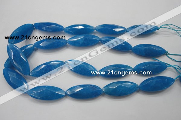 CCN1551 15.5 inches 15*40mm faceted marquise candy jade beads