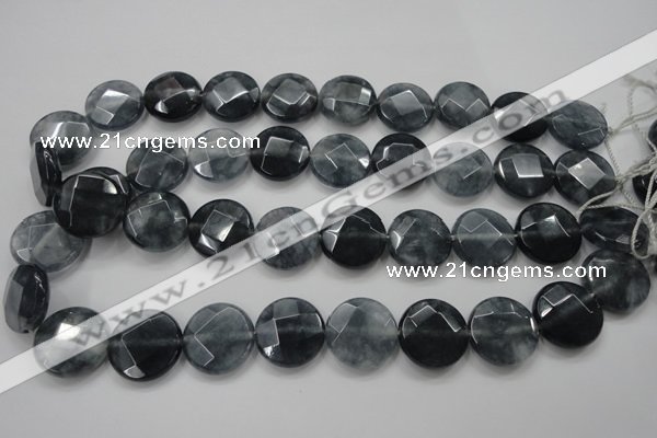 CCN1653 15.5 inches 20mm faceted coin candy jade beads