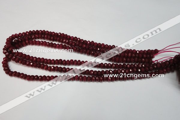 CCN2132 15.5 inches 4*6mm faceted rondelle candy jade beads