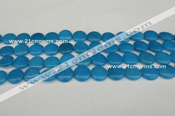 CCN2608 15.5 inches 18mm flat round candy jade beads wholesale