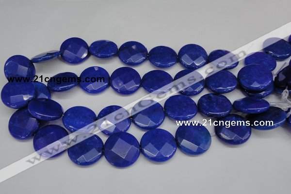 CCN266 15.5 inches 25mm faceted coin candy jade beads wholesale