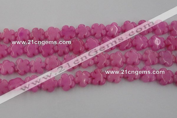 CCN2660 15.5 inches 16mm carved flower candy jade beads wholesale