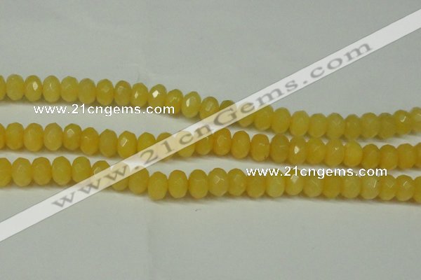 CCN2873 15.5 inches 5*8mm faceted rondelle candy jade beads