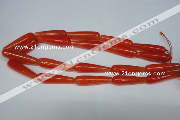 CCN2880 15.5 inches 10*40mm teardrop candy jade beads