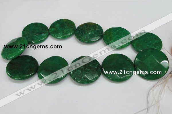 CCN309 15.5 inches 35mm faceted coin candy jade beads wholesale