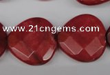 CCN375 15.5 inches 25*25mm faceted heart candy jade beads wholesale