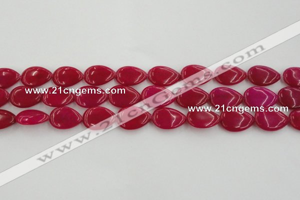 CCN3877 15.5 inches 15*20mm flat teardrop candy jade beads