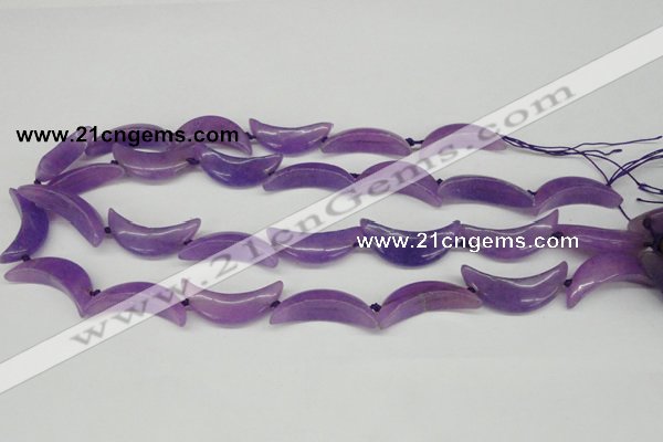 CCN418 15.5 inches 8*30mm curved moon candy jade beads wholesale