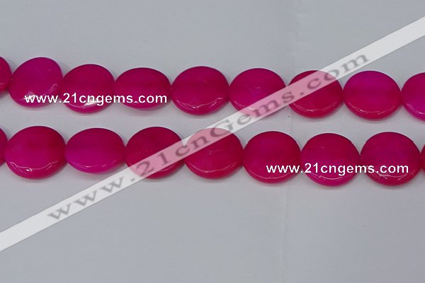 CCN4185 15.5 inches 20mm faceted coin candy jade beads wholesale