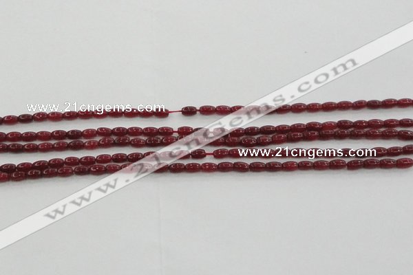 CCN4513 15.5 inches 3*5mm rice candy jade beads wholesale