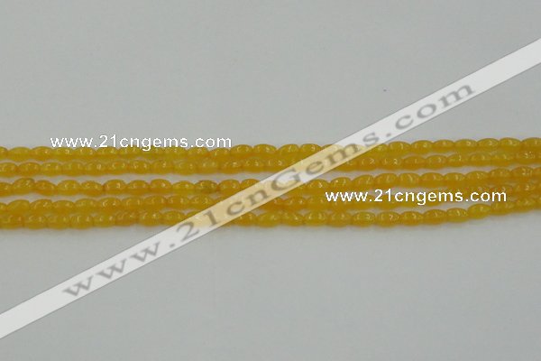 CCN4518 15.5 inches 4*6mm rice candy jade beads wholesale