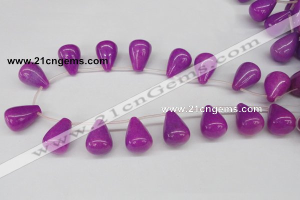 CCN467 15.5 inches Top-drilled 18*25mm teardrop candy jade beads