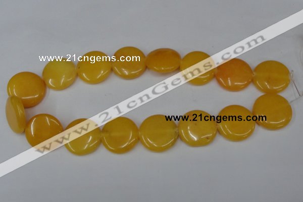 CCN505 15.5 inches 25mm flat round candy jade beads wholesale