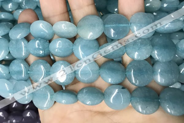 CCN5888 15 inches 15mm flat round candy jade beads Wholesale