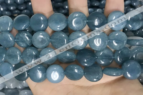 CCN5897 15 inches 15mm flat round candy jade beads Wholesale