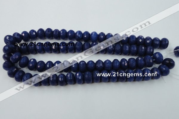 CCN926 15.5 inches 10*14mm faceted rondelle candy jade beads