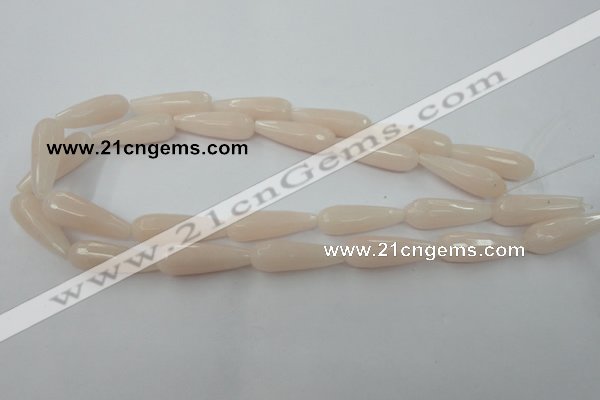 CCN981 15.5 inches 10*30mm faceted teardrop candy jade beads