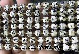 CCU1380 15 inches 6mm - 7mm faceted cube dalmatian jasper beads