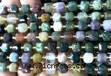 CCU1399 15 inches 6mm - 7mm faceted cube Indian agate beads