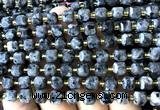 CCU1410 15 inches 6mm - 7mm faceted cube black labradorite beads