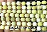 CCU1425 15 inches 6mm - 7mm faceted cube butter jade beads
