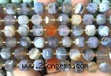 CCU1501 15 inches 8mm - 9mm faceted cube Botswana agate beads