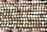 CDE3000 15 inches 4mm round sea sediment jasper beads wholesale