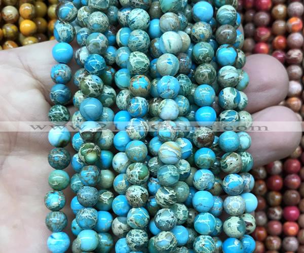 CDE3102 15 inches 6mm round sea sediment jasper beads wholesale