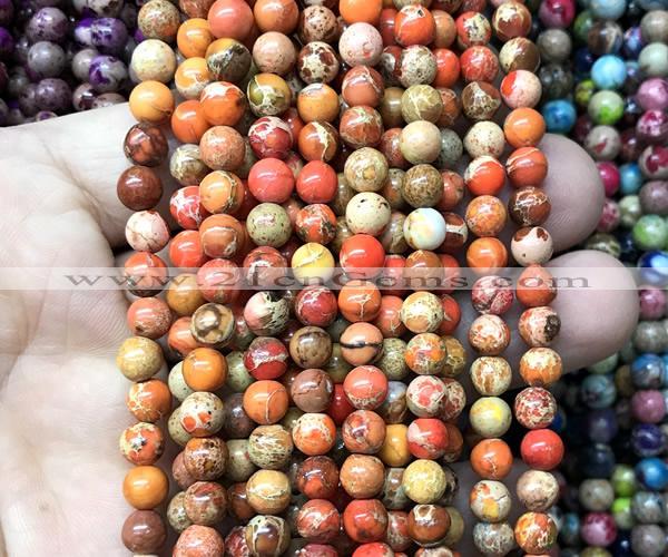 CDE3115 15 inches 6mm round sea sediment jasper beads wholesale