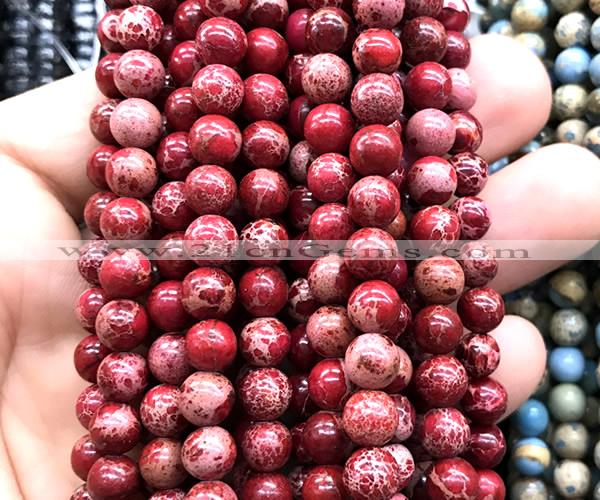 CDE3158 15 inches 6mm round sea sediment jasper beads wholesale