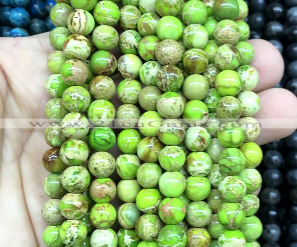 CDE3243 15 inches 8mm round sea sediment jasper beads wholesale