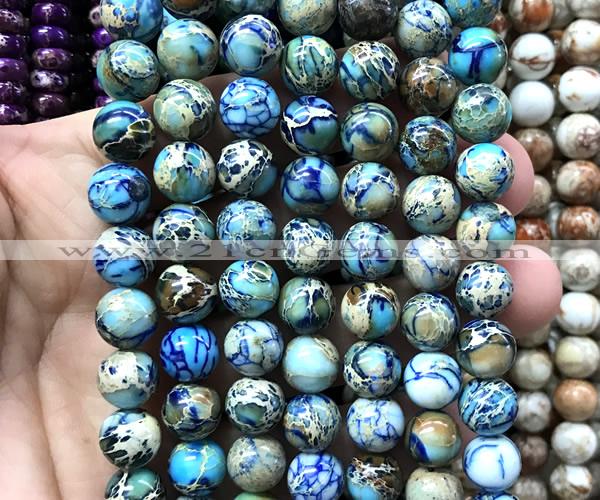 CDE3283 15 inches 8mm round sea sediment jasper beads wholesale