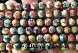 CDE3286 15 inches 8mm round sea sediment jasper beads wholesale