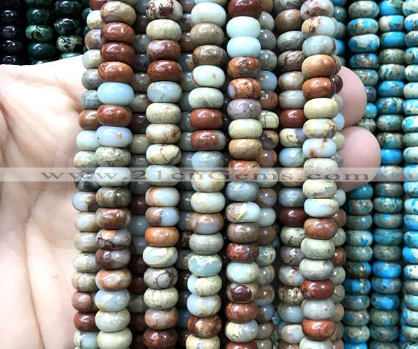 CDE3550 15 inches 5*8mm rondelle sea sediment jasper beads